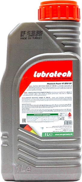 Изображение товара Моторное масло Lubratech Mototech Power 20W50 4T (1л)