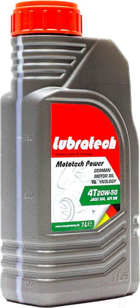 Изображение товара Моторное масло Lubratech Mototech Power 20W50 4T (1л)