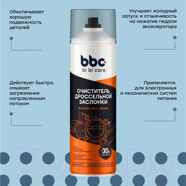 Изображение товара Очиститель карбюратора BiBiCare И дроссельной заслонки 4043 (650мл)