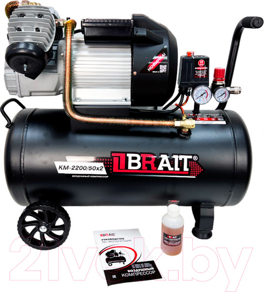 Изображение товара Воздушный компрессор Brait KM-2200/50Х2