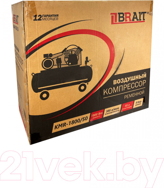 Изображение товара Воздушный компрессор Brait KMR-1800/50