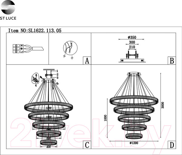 Изображение товара Люстра ST Luce SL1622.113.05 