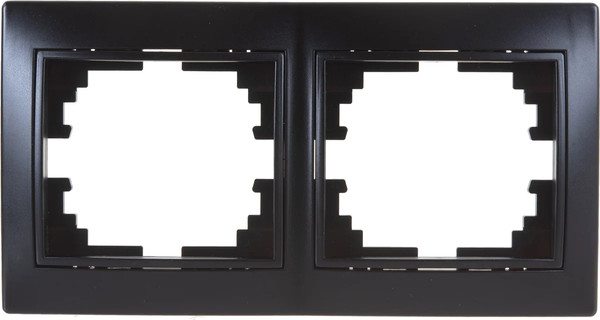 Изображение товара Рамка для выключателей и розеток INTRO Plano 1-502-05 / Б0044579 (антрацит)