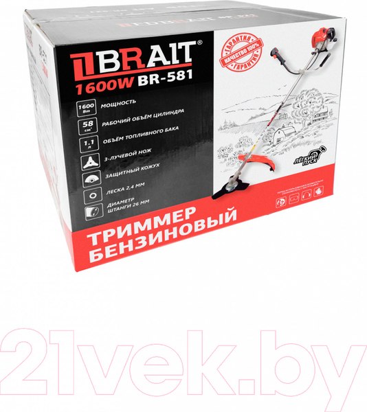 Изображение товара Триммер бензиновый Brait BR-581