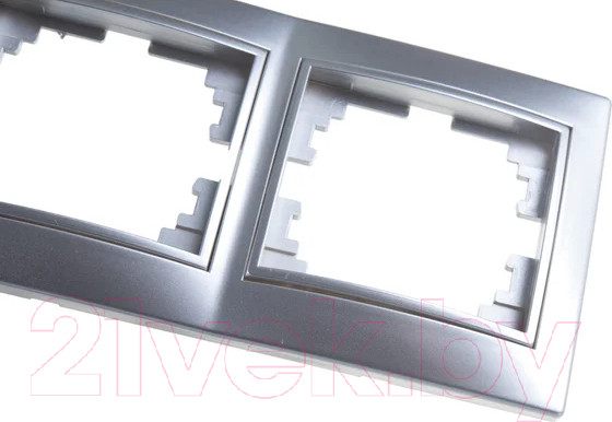 Изображение товара Рамка для выключателей и розеток INTRO Plano 1-504-03 / Б0030102 (алюминий)