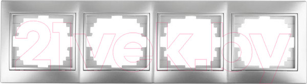 Изображение товара Рамка для выключателей и розеток INTRO Plano 1-504-03 / Б0030102 (алюминий)