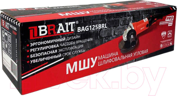 Изображение товара Угловая шлифовальная машина Brait BAG125BRL PRO