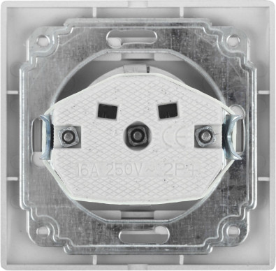 Изображение товара Розетка INTRO Plano 1-206-03 / Б0053926 (алюминий)