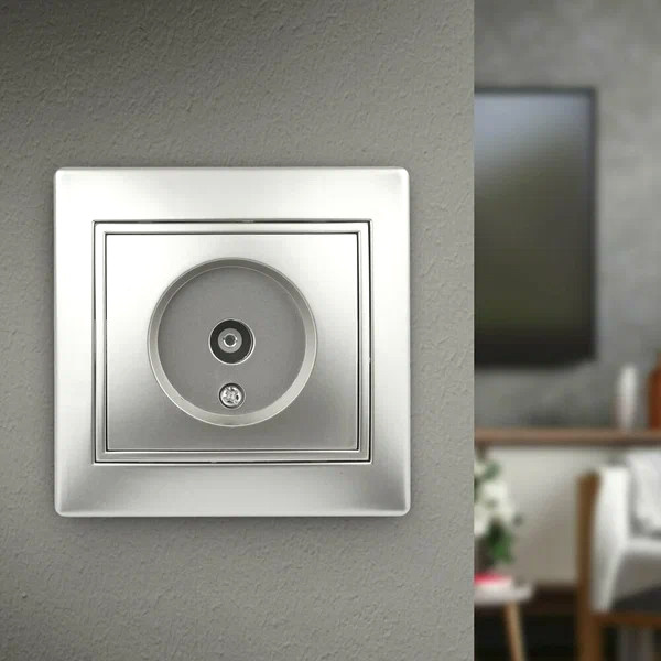 Изображение товара Розетка INTRO Plano 1-301-03 / Б0030078 (алюминий)