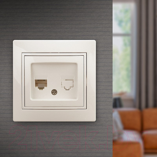 Изображение товара Розетка INTRO Plano 1-303-02 / Б0027622 (слоновая кость)