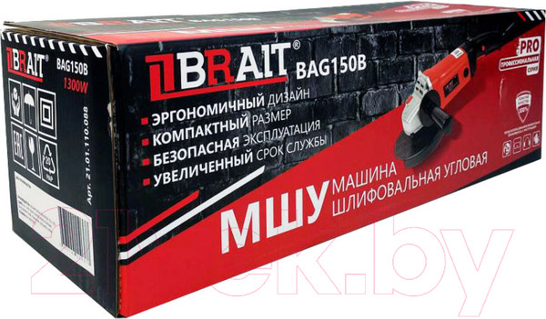 Изображение товара Угловая шлифовальная машина Brait BAG150B PRO