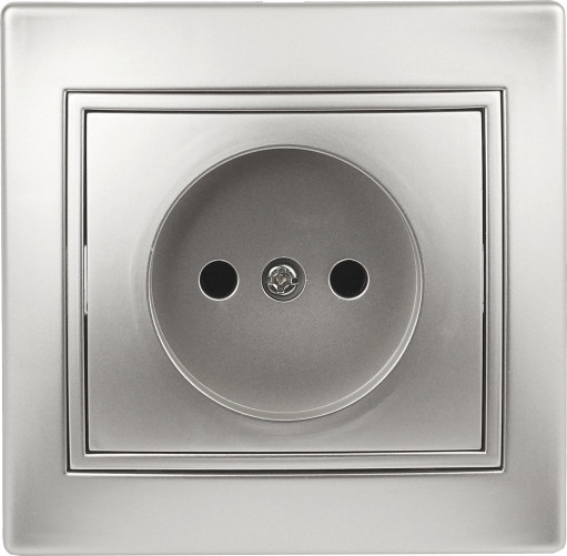 Изображение товара Розетка INTRO Plano 1-201-03 / Б0053863 (алюминий)