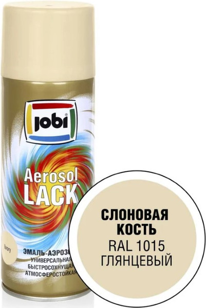 Изображение товара Эмаль Jobi Аэрозольная RAL 1015 (520мл,глянцевый слоновая кость )