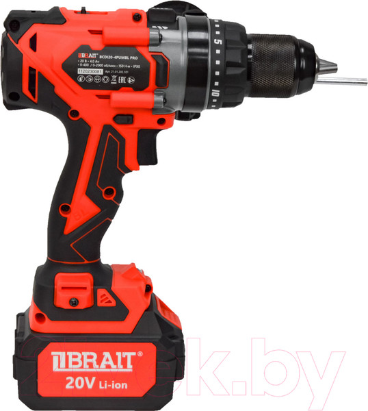 Изображение товара Аккумуляторная дрель-шуруповерт Brait BCDI20-4PUMBL-1 PRO