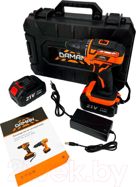 Изображение товара Аккумуляторная дрель-шуруповерт Brait DCD21-3BL DAMAN