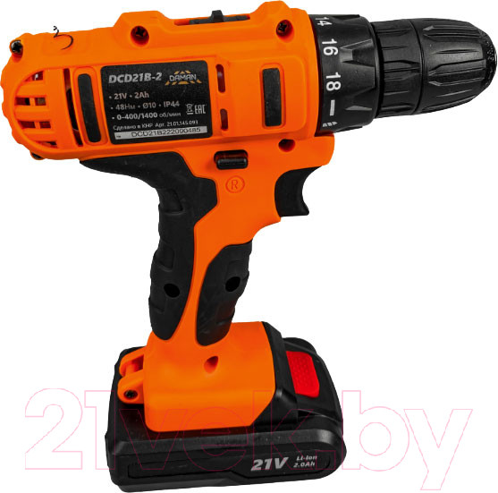 Изображение товара Аккумуляторная дрель-шуруповерт Daman DCD21B-2 DAMAN