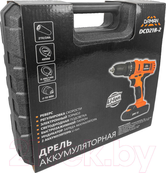 Изображение товара Аккумуляторная дрель-шуруповерт Daman DCD21B-2 DAMAN