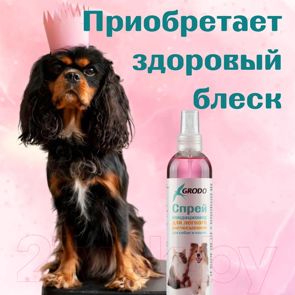 Изображение товара Спрей для шерсти животных GRODO для легкого расчесывания и распутывания колтунов (345мл)