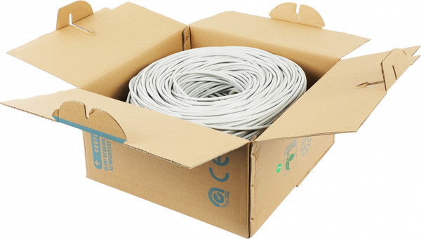 Изображение товара Кабель No Brand UTP 4 пары cat6 solid 0.55мм Cu / BHP-C6CU (305м, серый)