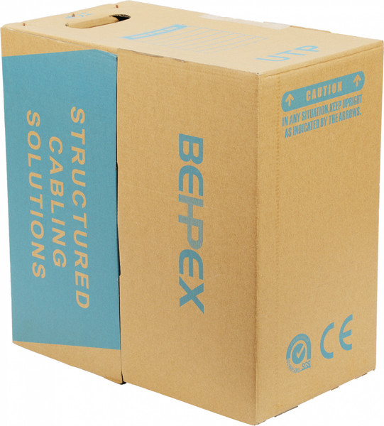 Изображение товара Кабель No Brand UTP 4 пары cat6 solid 0.55мм Cu / BHP-C6CU (305м, серый)
