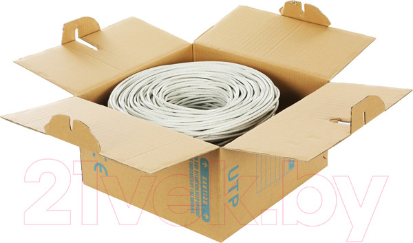 Изображение товара Кабель No Brand UTP 4 пары cat6 solid 0.55мм CCA (305м, серый)