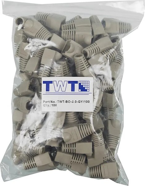 Изображение товара Колпачок для кабеля Lanmaster TWT-BO-6.0-GY/100 (100шт, серый)