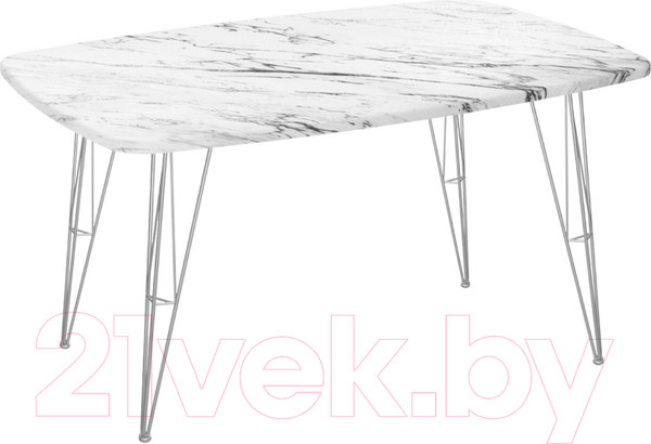 Изображение товара Обеденный стол Sheffilton SHT-TU10/TT41 120/80 МДФ бочкообразная (хром лак/кроскат)