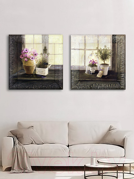 Изображение товара Картина Декарт Цветок под колпаком 8Л1745 (в раме)