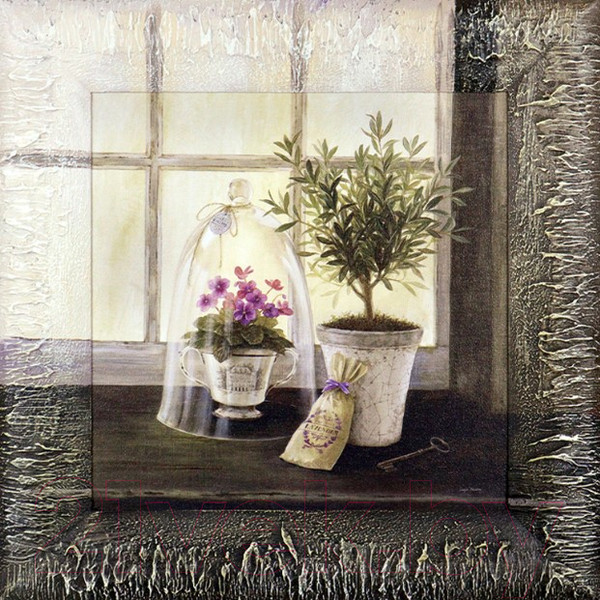 Изображение товара Картина Декарт Цветок под колпаком 8Л1745 (в раме)