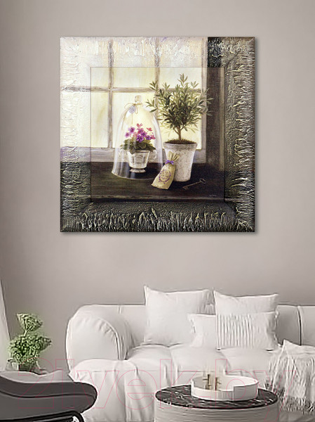 Изображение товара Картина Декарт Цветок под колпаком 8Л1745 (в раме)