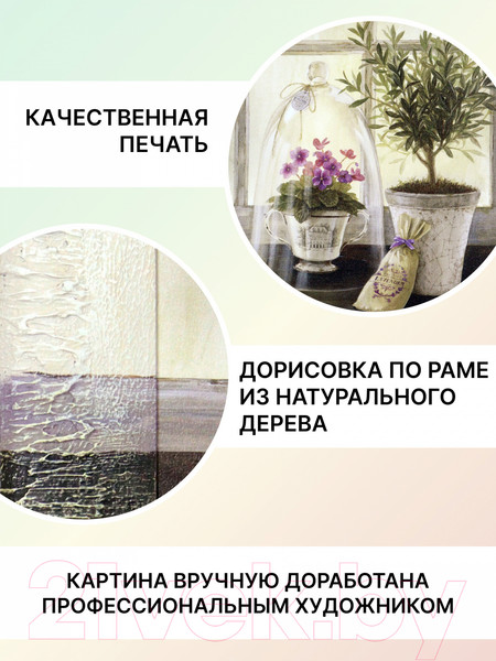 Изображение товара Картина Декарт Цветок под колпаком 8Л1745 (в раме)