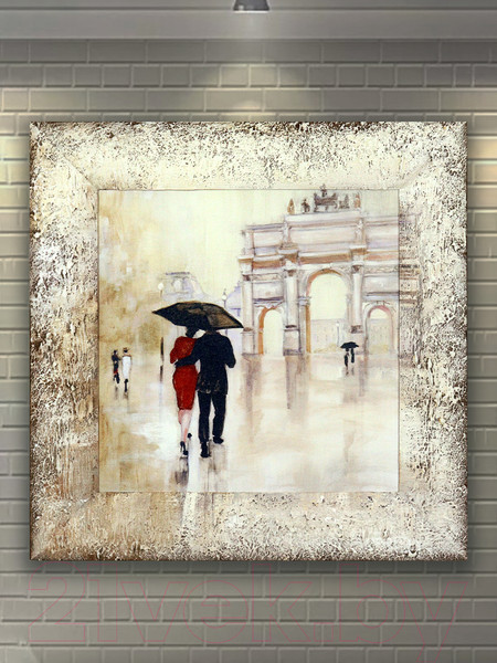 Изображение товара Картина Декарт Пара под зонтом 8Л1957 (в раме)