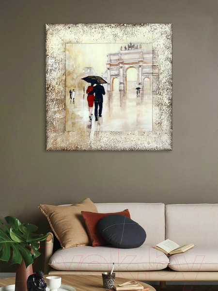 Изображение товара Картина Декарт Пара под зонтом 8Л1957 (в раме)