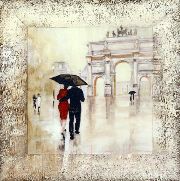 Изображение товара Картина Декарт Пара под зонтом 8Л1957 (в раме)