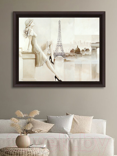 Изображение товара Картина Декарт Девушка в Париже 8Л2788 (в раме)