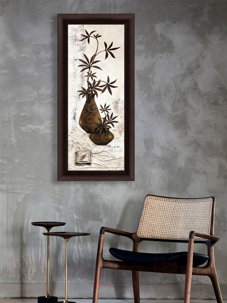 Изображение товара Картина Декарт Цветы венге в темной вазе 1 8Л1309 (в раме)