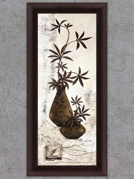 Изображение товара Картина Декарт Цветы венге в темной вазе 1 8Л1309 (в раме)
