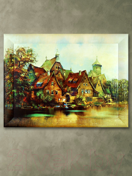 Изображение товара Картина Декарт Старый итальянский городок 8Л1963 (в раме)