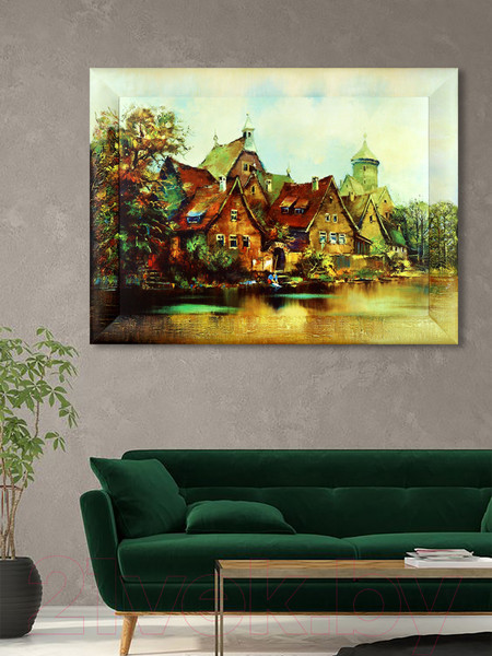 Изображение товара Картина Декарт Старый итальянский городок 8Л1963 (в раме)