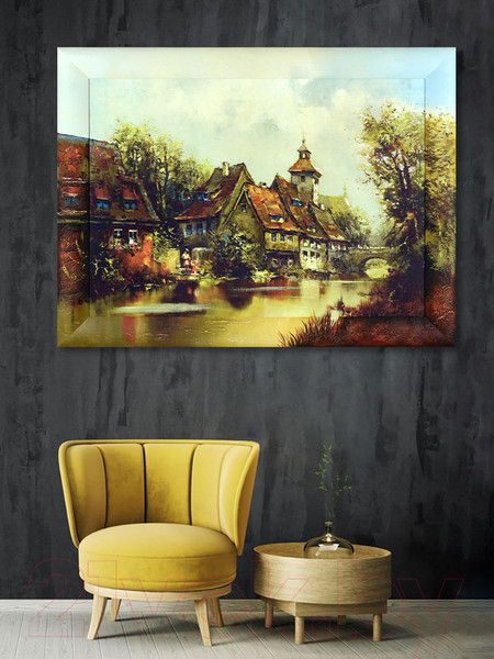 Изображение товара Картина Декарт Итальянский город 8Л0609 (в раме)