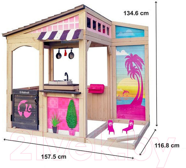 Изображение товара Детский игровой домик KidKraft С кухней и песочницей / P280192E_KE