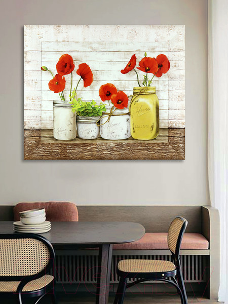 Изображение товара Картина Декарт Букет с маками 8Л1022 (в раме)