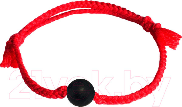 Изображение товара Браслет Wolves Красная нить с агатом Африканский матовый 6562 (черный)