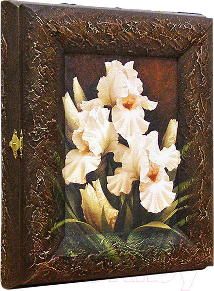 Изображение товара Ключница настенная Декарт Букет белых ирисов 8Л0244