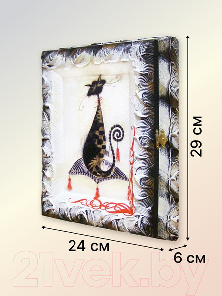 Изображение товара Ключница настенная Декарт Кот на коврике 8Л0998