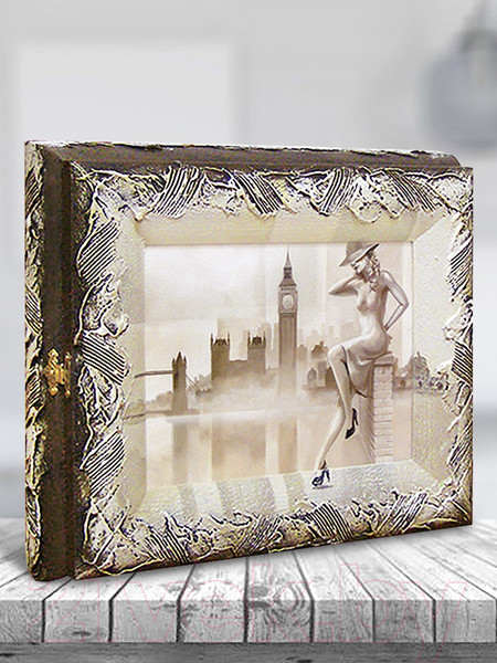 Изображение товара Ключница настенная Декарт Ретро, девушка в Лондоне 8Л2900