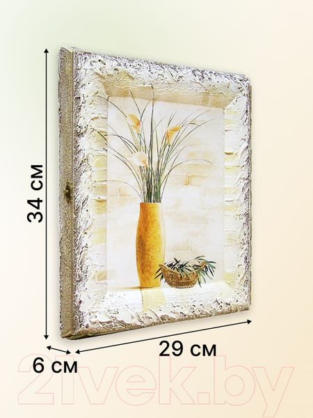 Изображение товара Ключница настенная Декарт Букет розовые розы 8Л0995