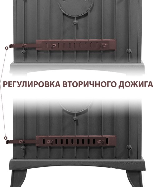 Изображение товара Печь отопительно-варочная Везувий KZ-14 S (антрацит)