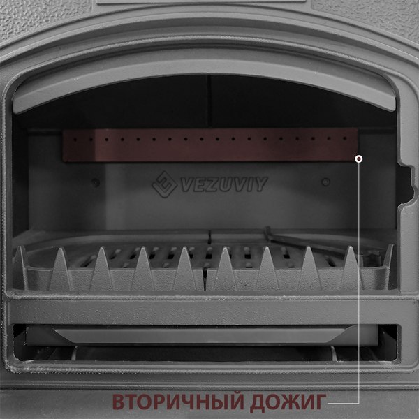 Изображение товара Печь отопительно-варочная Везувий KZ-14 S (антрацит)