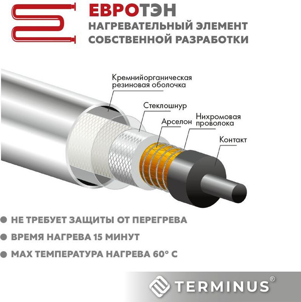 Изображение товара Полотенцесушитель электрический Terminus Ното П6 500x650 (quick touch)